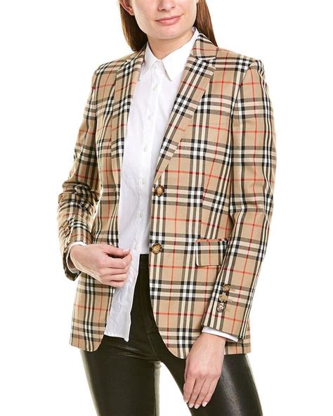 burberry pattern blazer|Burberry blazer for women.